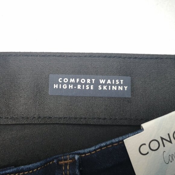 NWT Curve Appeal High Rise No Gap Waist Ladies Size 14W Comfort Skinny Jeans - Picture 4 of 16